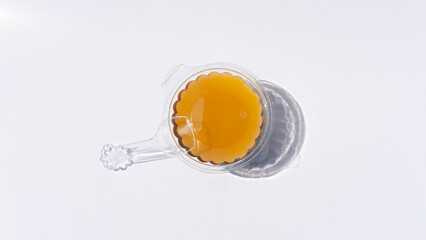 Sweet Pudding with Clear Spoon