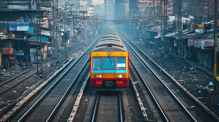 Fototapeta premium Smart railway systems in India: Enhancing efficiency and safety,