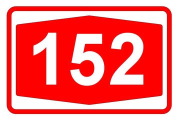 Illustration eines Autobahnschildes der Autobahn 152 in der Schweiz