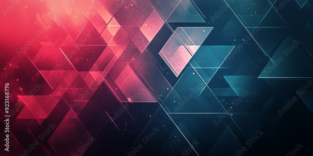 Aufkleber Create a decorative and elegant background with intricate geometric patterns and soft light gradients, incorporating abstract textures