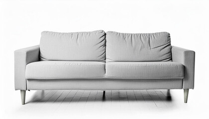 Fototapeta premium Comfortable sofa on white background Furniture for modern room interior
