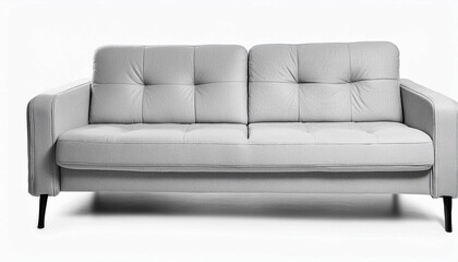 Fototapeta premium Comfortable sofa on white background Furniture for modern room interior