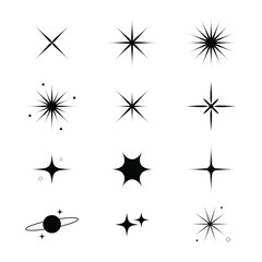 Sparkle star for element,  illustration