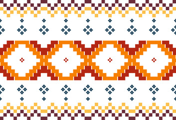 abstract Traditional geometric ethnic fabric pattern ornate elements with ethnic patterns design for textiles, rugs, clothing, sarong, scarf, batik, wrap, embroidery, print, curtain, carpe