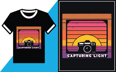Capturing light t shirt Design vector Illustration.