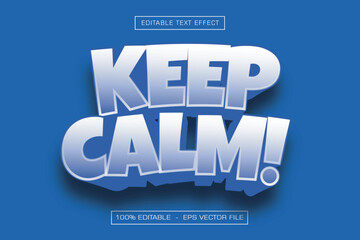 Keep Calm Editable Text Effect