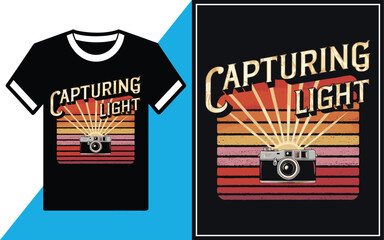 Naklejka premium Capturing light t shirt Design vector Illustration.