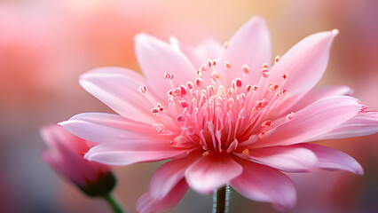 Obraz premium there is a pink flower that is blooming in the middle of the day