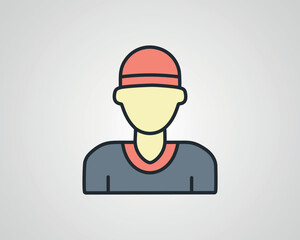 Male Rapper Icon Vector | Dynamic Hip-Hop Artist Character Design