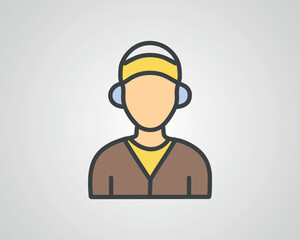Male Rapper Icon Vector | Dynamic Hip-Hop Artist Character Design