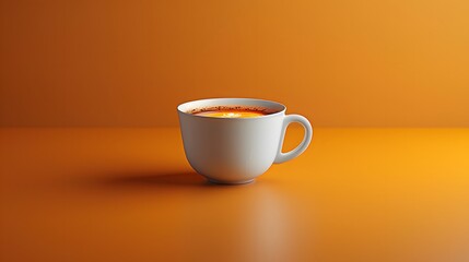 Obraz premium 15. A minimalist image with a white background featuring a single coffee cup, positioned in the center