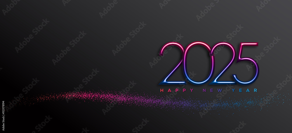 Wall mural 2025 Happy New Year