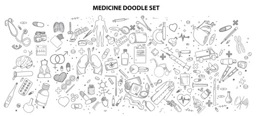Medicine doodle set © Najah