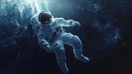 Fototapeta premium Astronaut Floating in Space