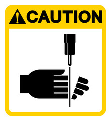Caution Keep Hand Away From Jet Symbol Sign, Vector Illustration, Isolate On White Background Label .EPS10