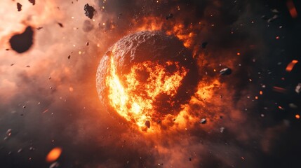 Fiery Explosion of a Celestial Body