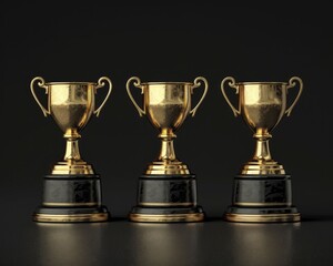Winner gold awards symbolizing victory and excellence, perfect for prestigious events and competitive achievements.