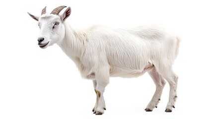 Fototapeta premium goat isolated on white 