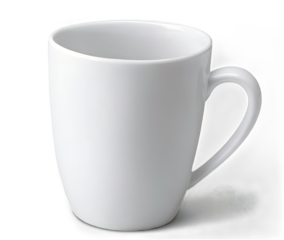 Blank Mug for Custom Design on White Background.