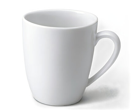 Blank Mug for Custom Design on White Background.