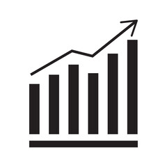 Growing graph icon set in two styles . Growth icon . Statistics icon vector