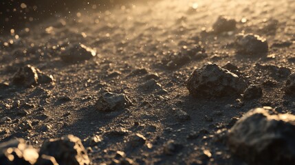 Rocky Surface in Golden Sunlight
