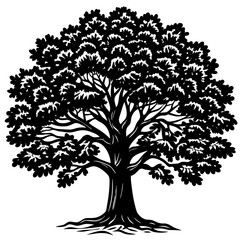 Obraz premium tree silhouette vector