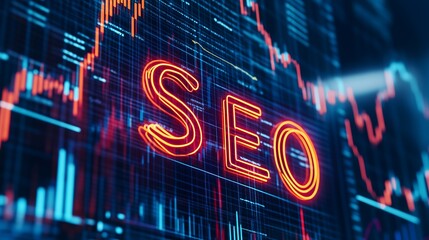 text seo with market charts