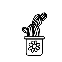 Cactus Line Han Drawn