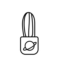 Cactus Line Han Drawn