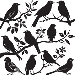birds on a branch