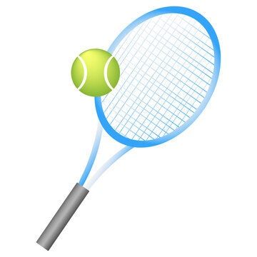 recommend clip art: tennis racket and ball. Sport. Vector illustration