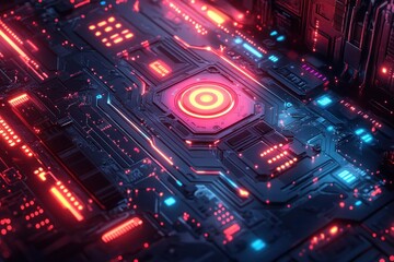 Fototapeta premium Futuristic background design with cyberpunk aesthetic. 