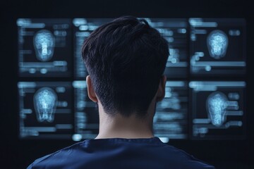 A vibrant depiction of an individual engaging with digital health tools, highlighting the seamless blend of technology within the realm of mental health support.