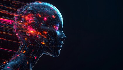 Obraz premium Digital Consciousness background