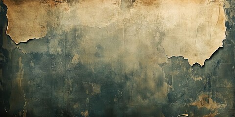 The distressed paper texture has a worn look with faded colors, rough patches, and natural wear, along with subtle creases that are visibly noticeable.