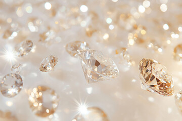 Fototapeta premium Luxury style white and gold color awesome HD background