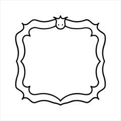 Hand drawn Halloween frame template design.