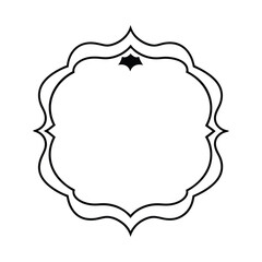 Hand drawn Halloween frame template design.