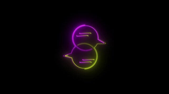 Glowing neon line Cloud mail server icon isolated Cloud server hosting for email. Online message service. Mailbox sign.