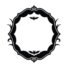 Hand drawn Halloween frame template design.