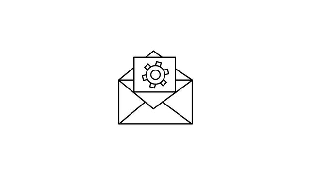 Cloud mail server icon isolated Cloud server hosting for email. Online message service. Mailbox sign.