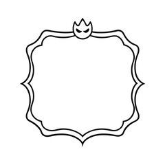 Hand drawn Halloween frame template design.