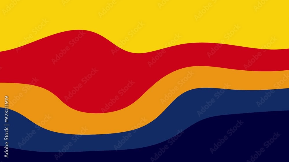 Wall mural noise wave background animated abstract element, seamless loop animation on background hd