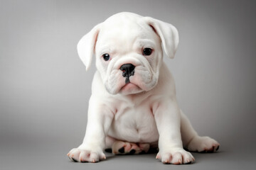 Fototapeta premium Bulldog puppy isolated