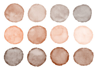  Set of watercolor stains. Watercolor picture with stains and watercolor stains. Can be used for printing and interior design.