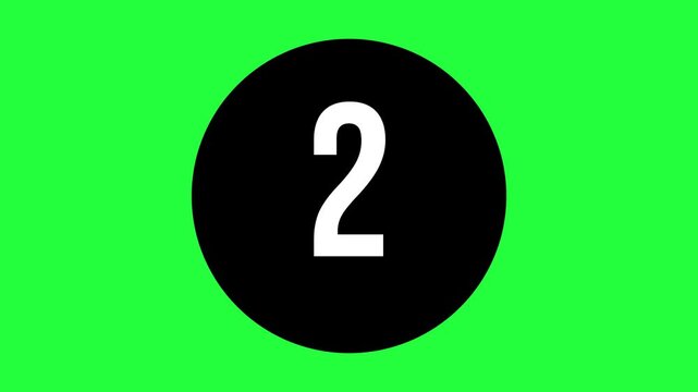 Animated video of counting 1 to 13 on a green background. Animation of a hand placing a circle which eventually enlarges and becomes a number.