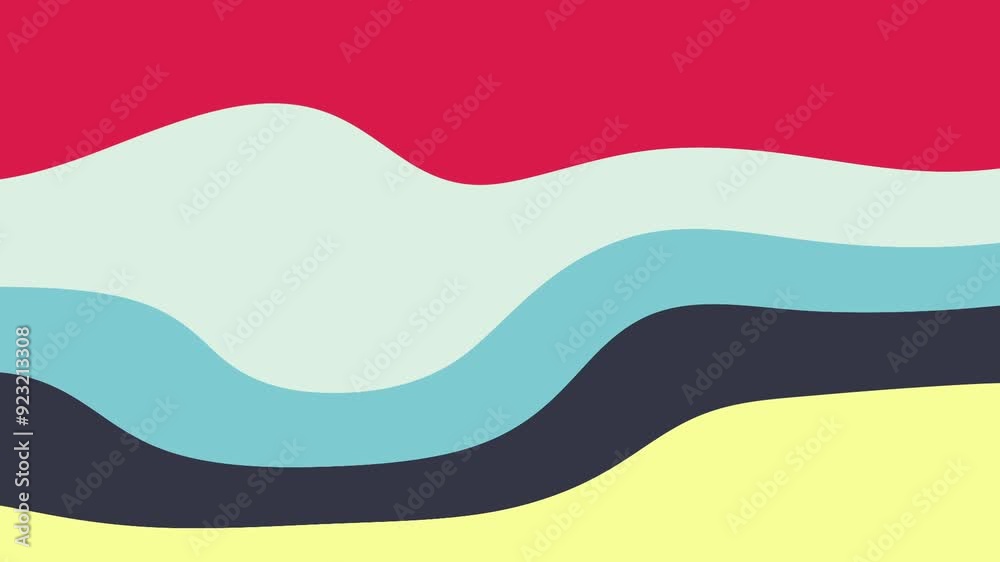 Wall mural noise wave background animated abstract element, seamless loop animation on background hd