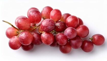 Fototapeta premium Red Grapefruit from Above: Isolated on White Background