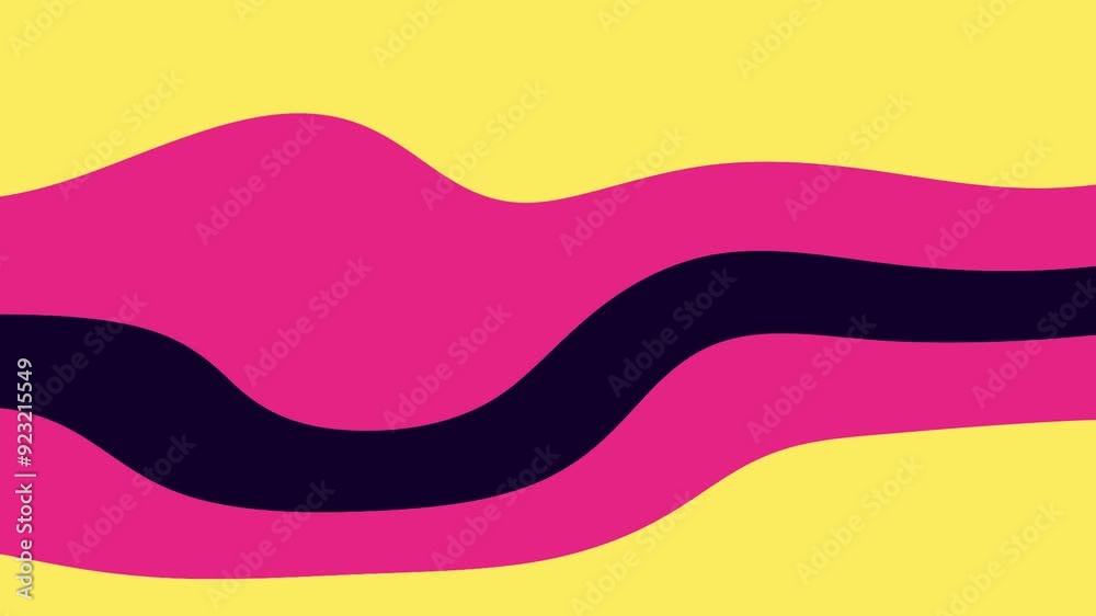 Wall mural noise wave background animated abstract element, seamless loop animation on background hd